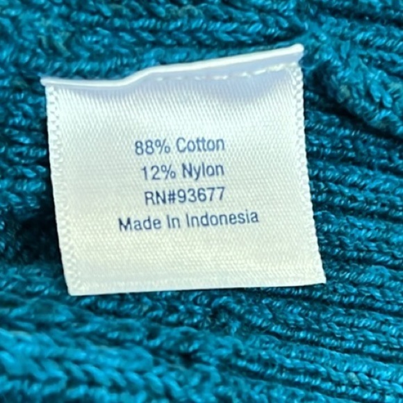 St. John’s Bay Regal Teal Long Sleeve Cable Knit Pullover Sweater Size XXL - Picture 8 of 9
